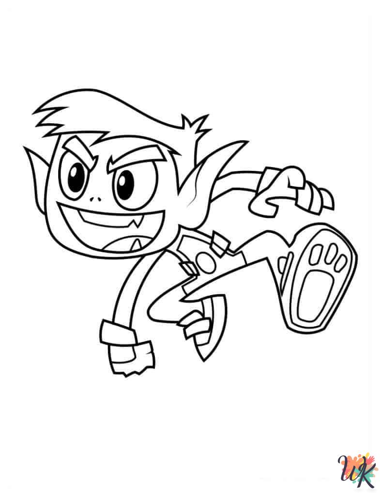 grinch Teen Titans Go coloring pages