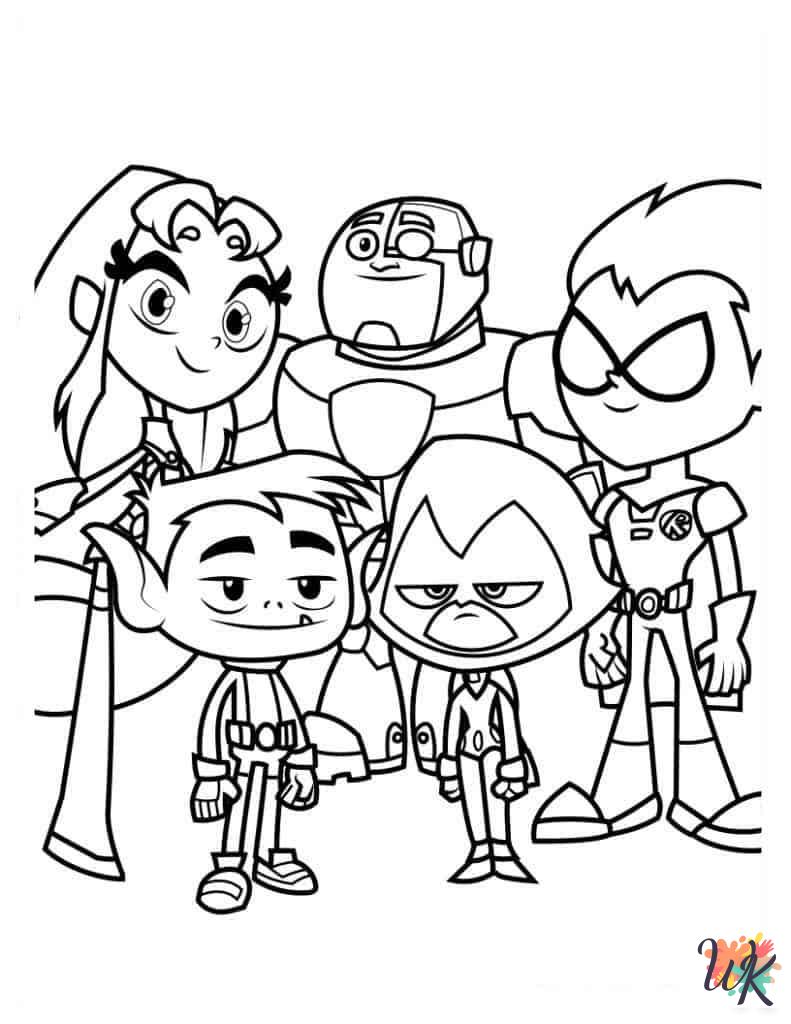 Teen Titans Go coloring pages for adults easy