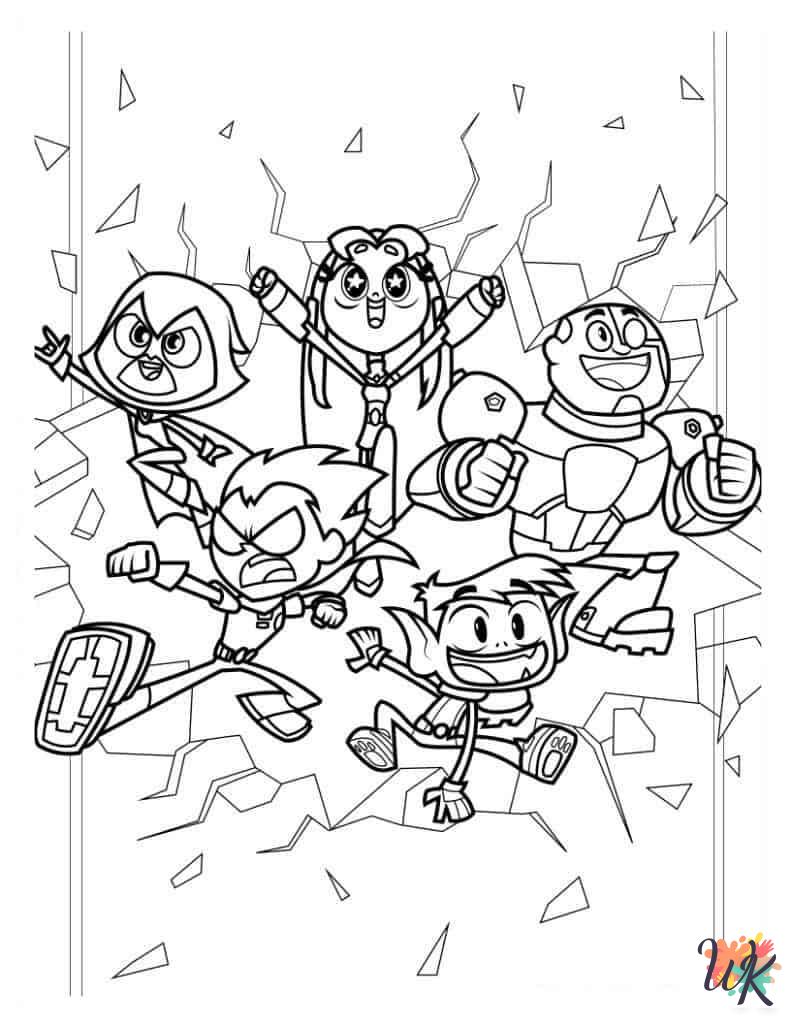 vintage Teen Titans Go coloring pages