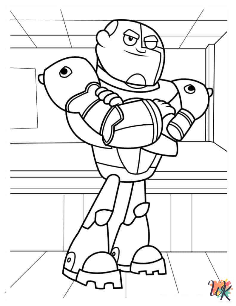 grinch cute Teen Titans Go coloring pages