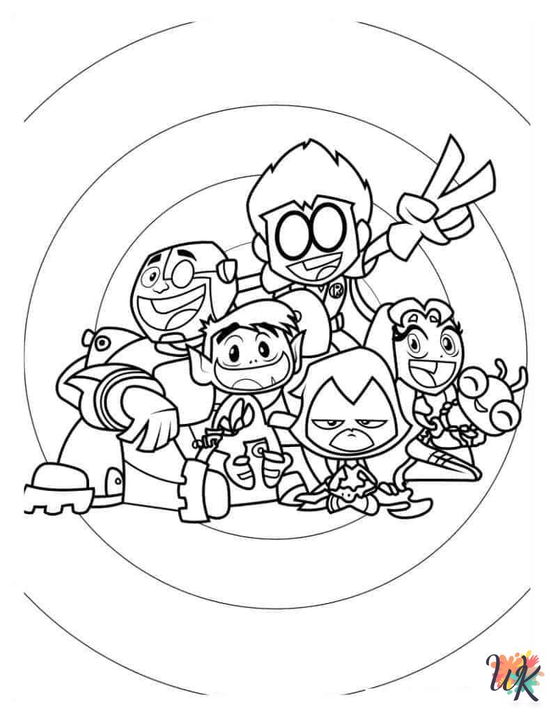 easy Teen Titans Go coloring pages