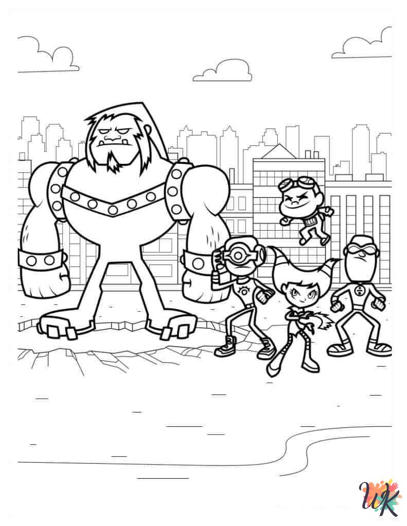 grinch Teen Titans Go coloring pages