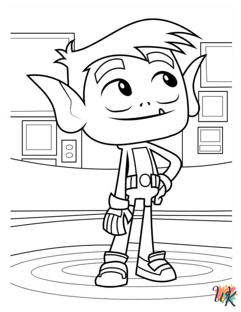 free adult Teen Titans Go coloring pages