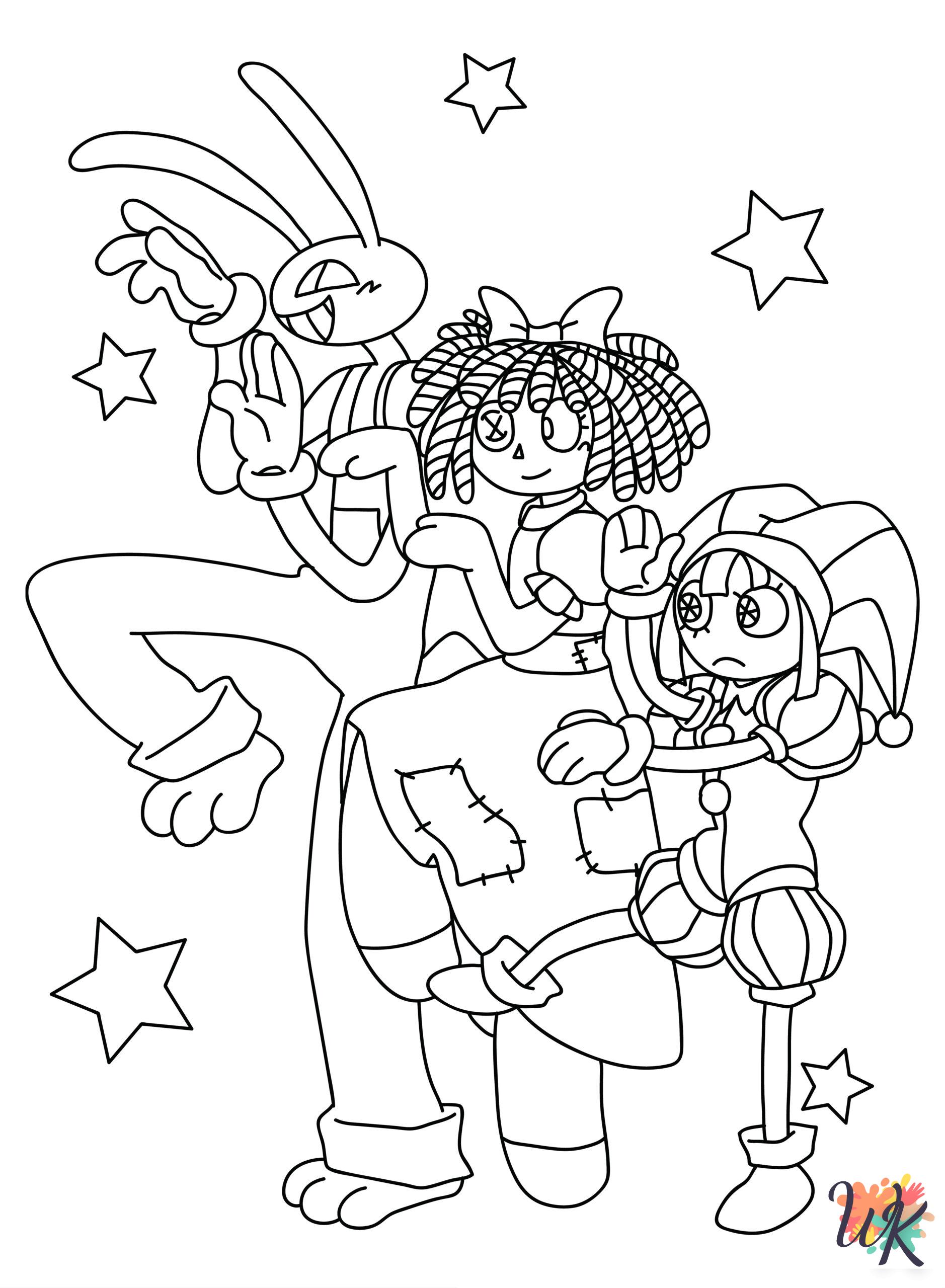 vintage The Amazing Digital Circus coloring pages 1