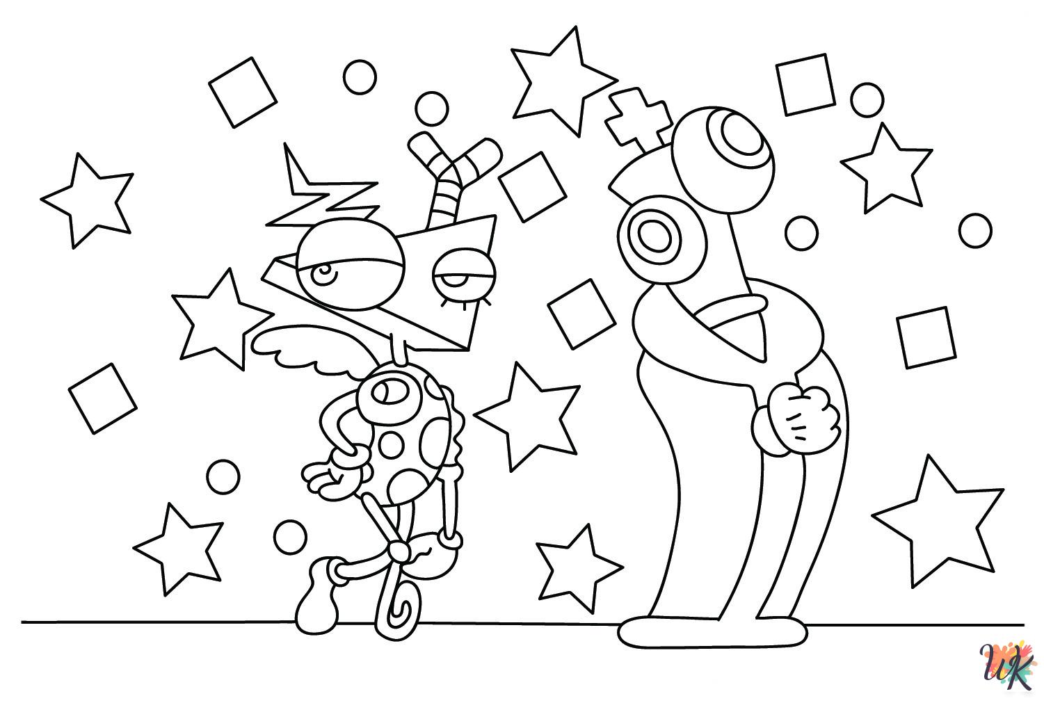 coloring pages for kids The Amazing Digital Circus
