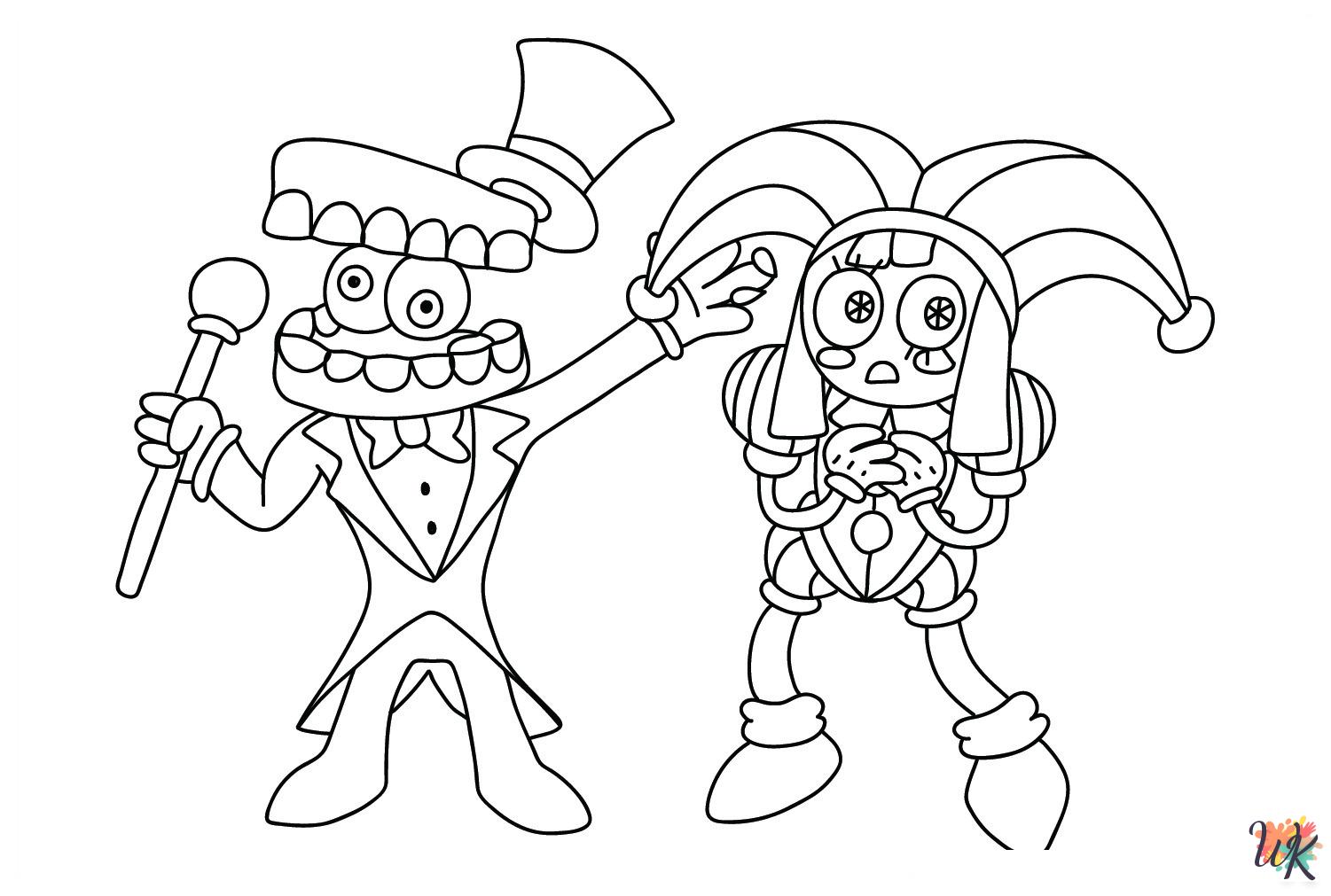 cute coloring pages The Amazing Digital Circus