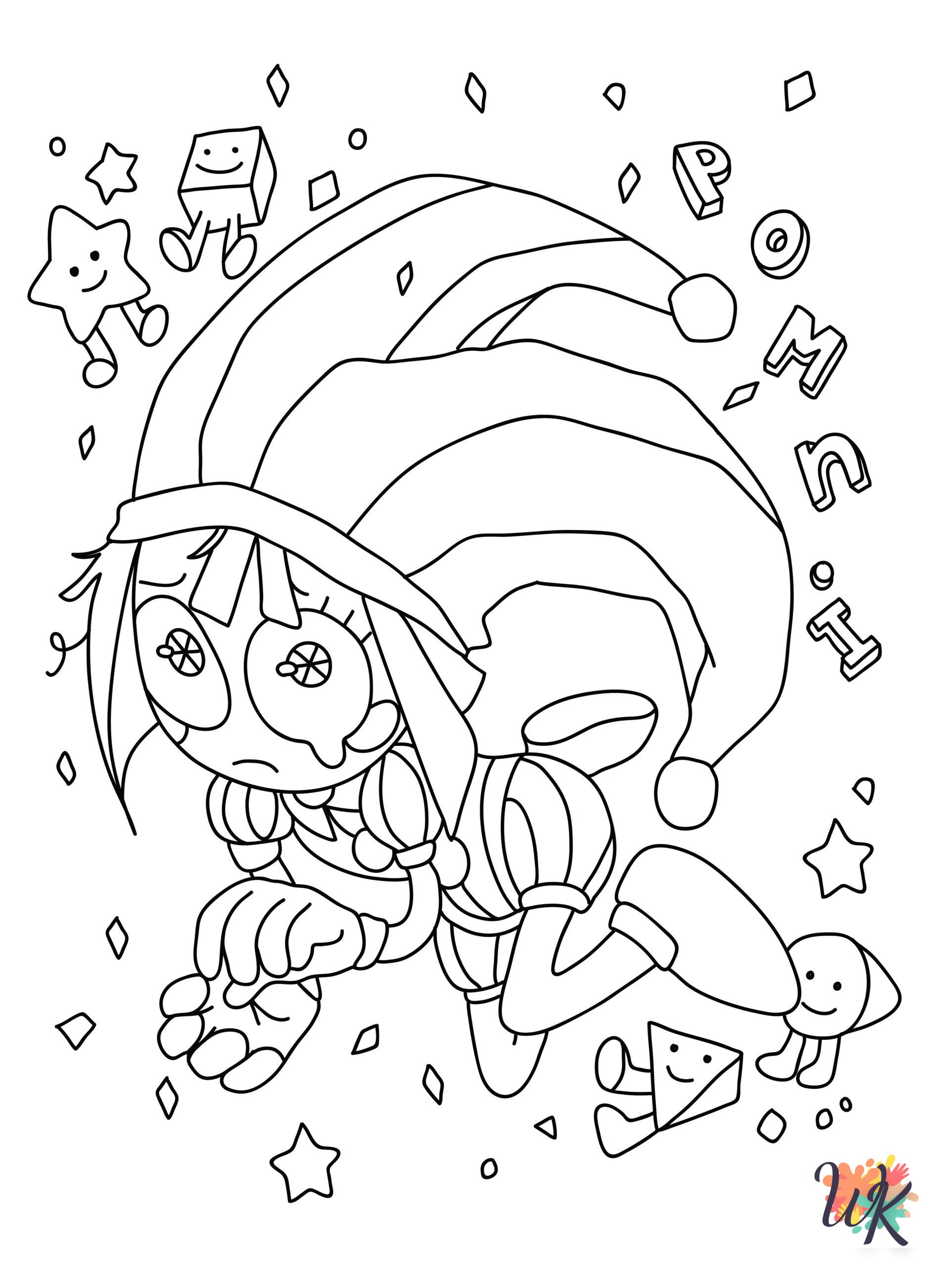 easy cute The Amazing Digital Circus coloring pages