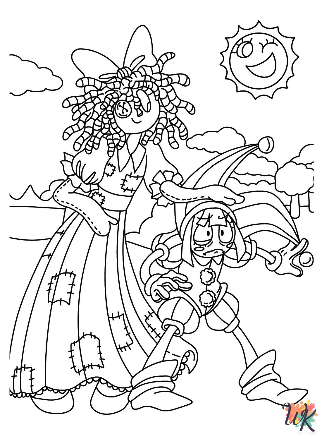 The Amazing Digital Circus coloring pages printable free