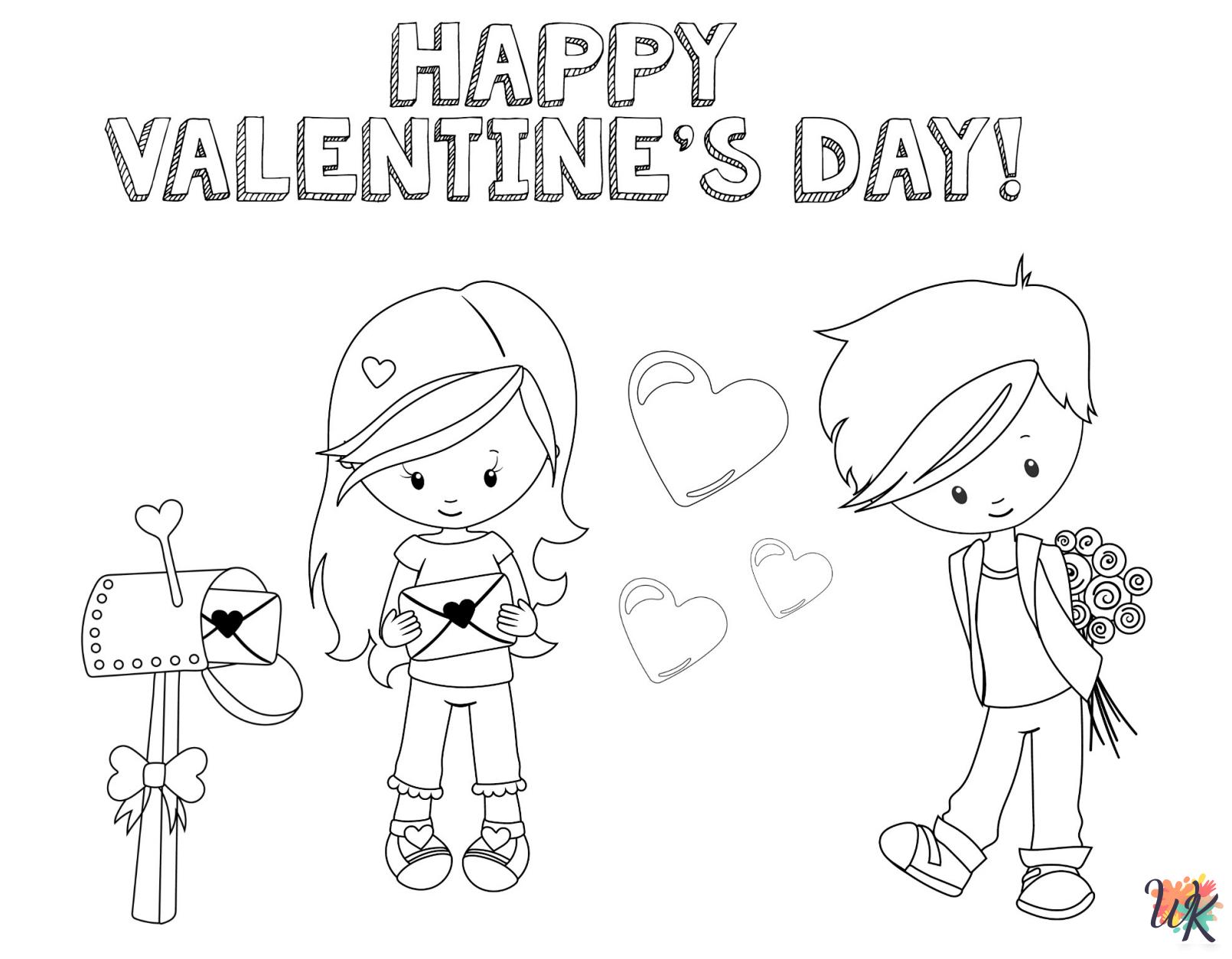 Valentine's Day coloring pages printable free