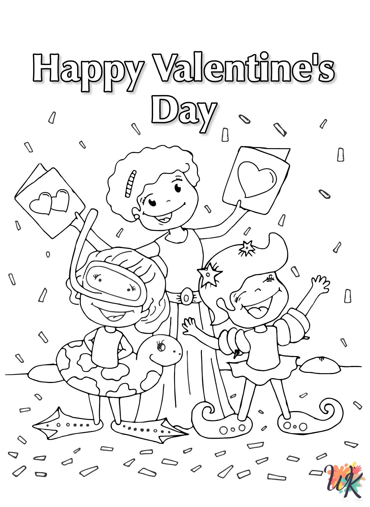 free printable coloring pages Valentine's Day
