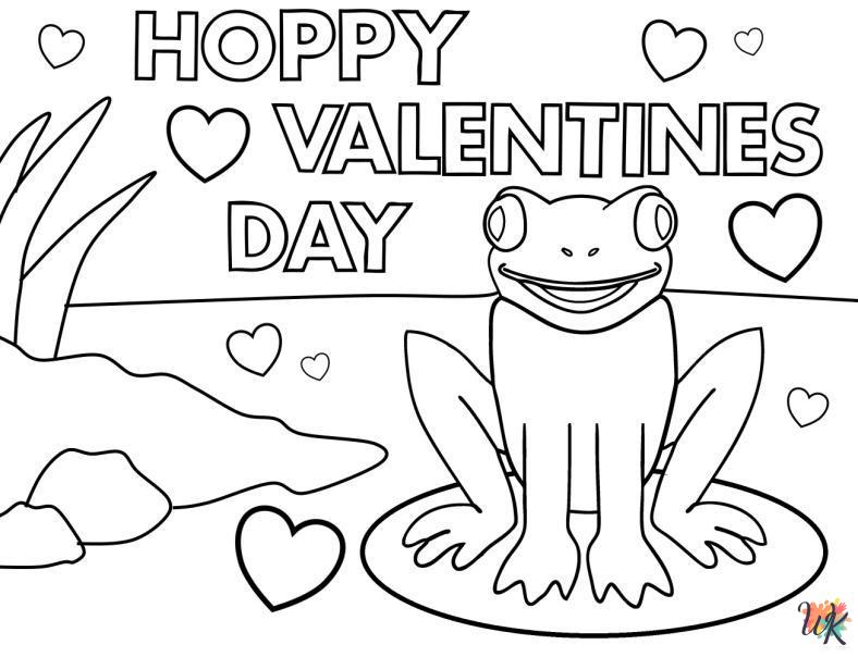 easy Valentine's Day coloring pages
