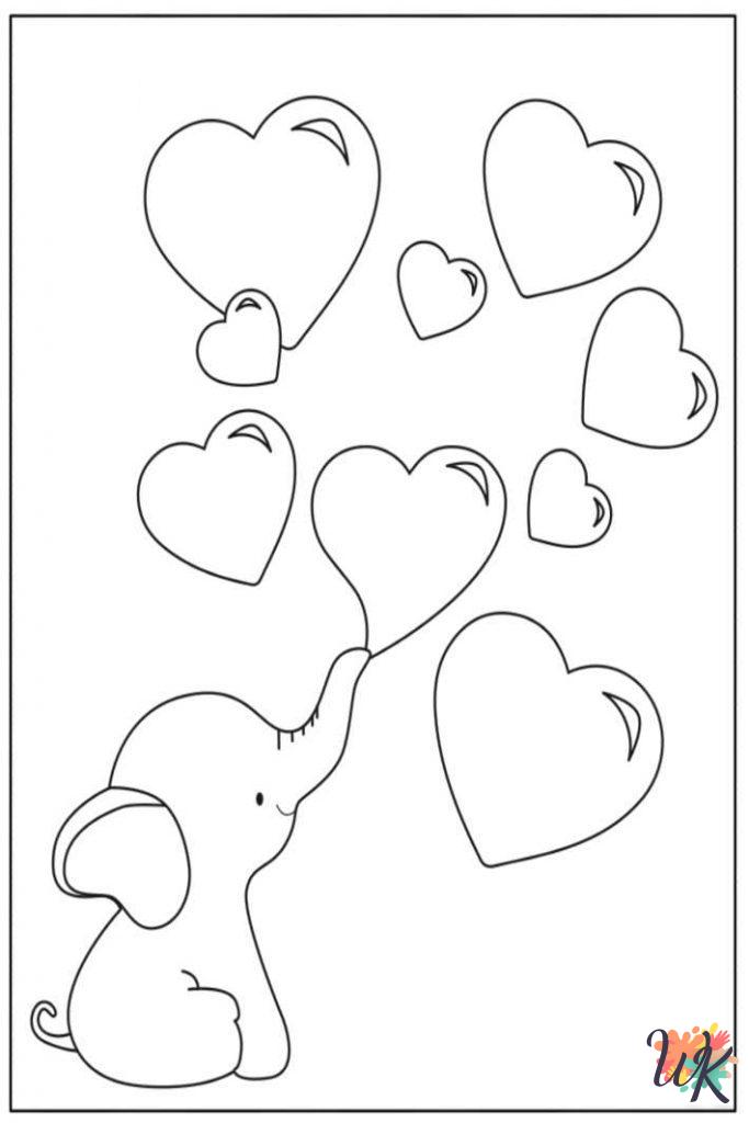 Valentine's Day coloring pages for adults easy