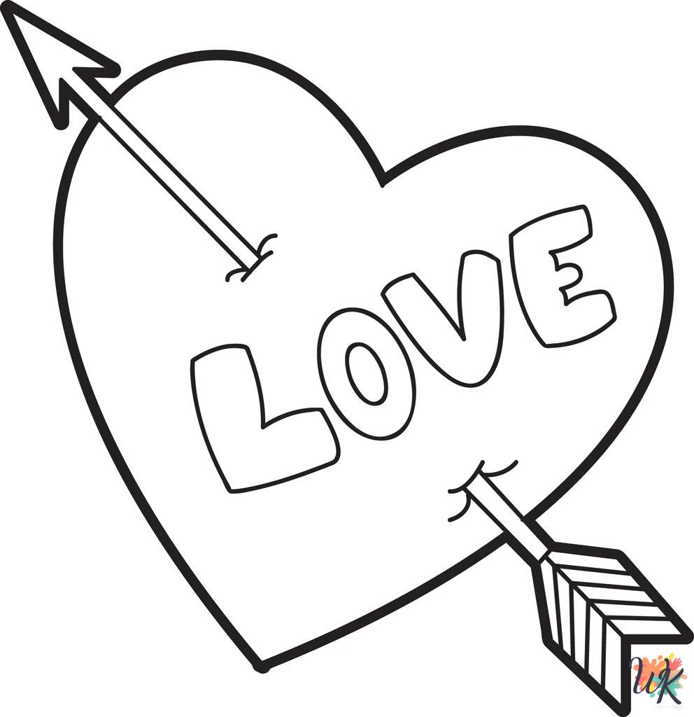 vintage Valentine's Day coloring pages