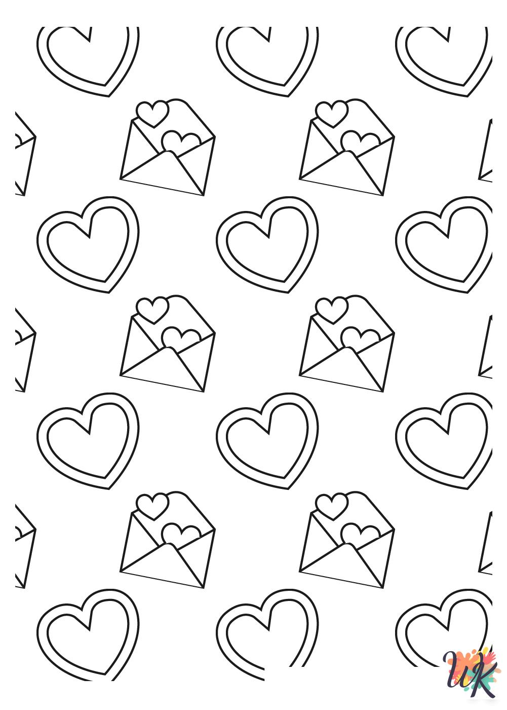 Valentine's Day ornaments coloring pages