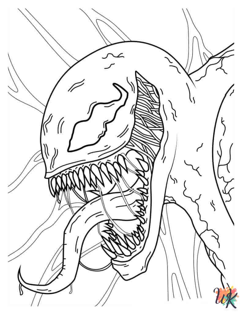 free full size printable Venom coloring pages for adults pdf