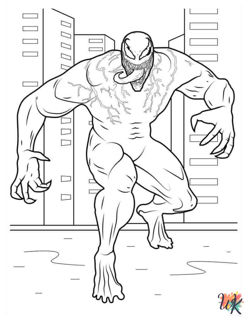 free adult Venom coloring pages