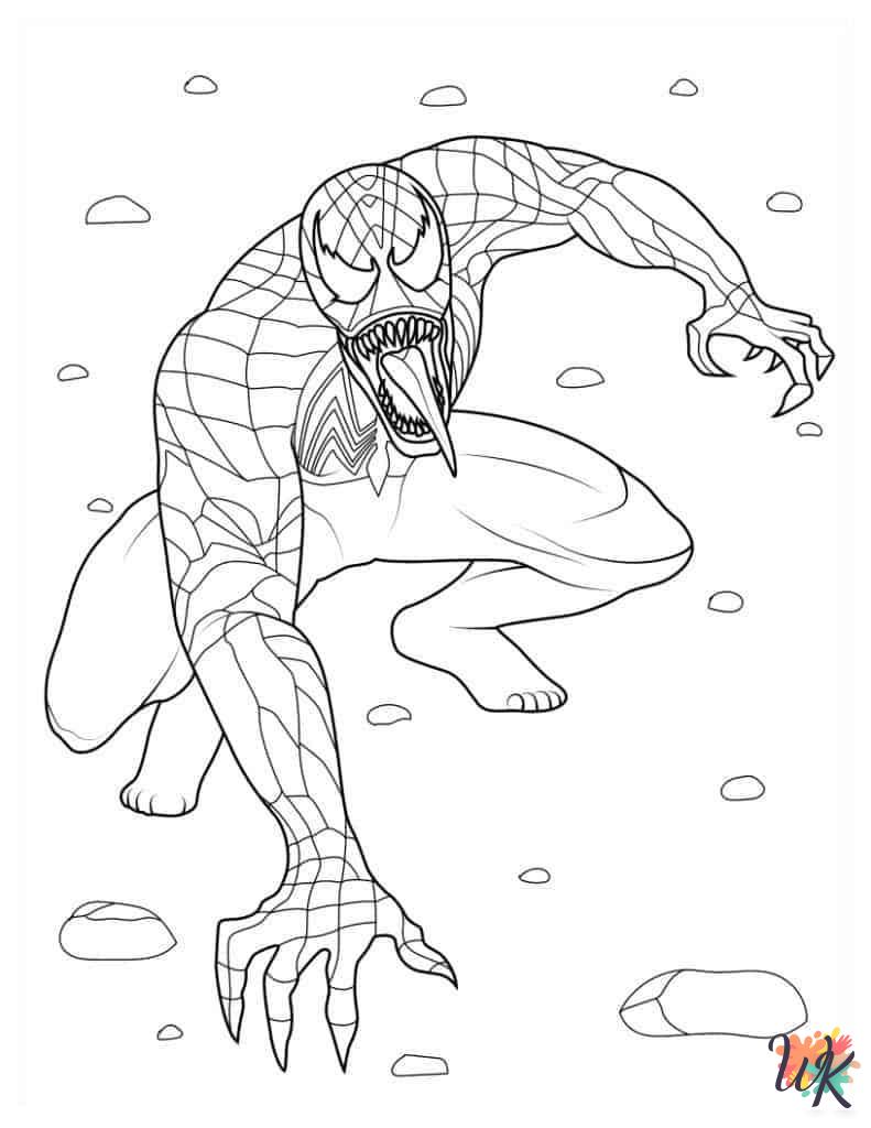 free coloring Venom pages