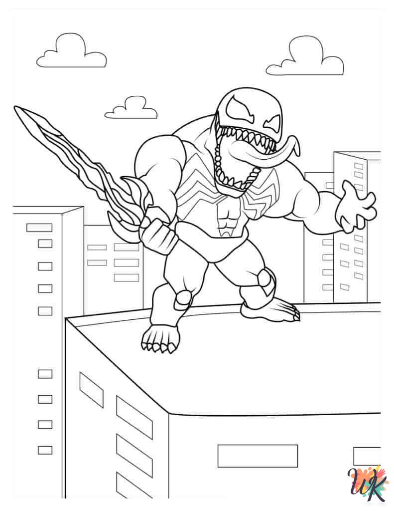 printable Venom coloring pages for adults