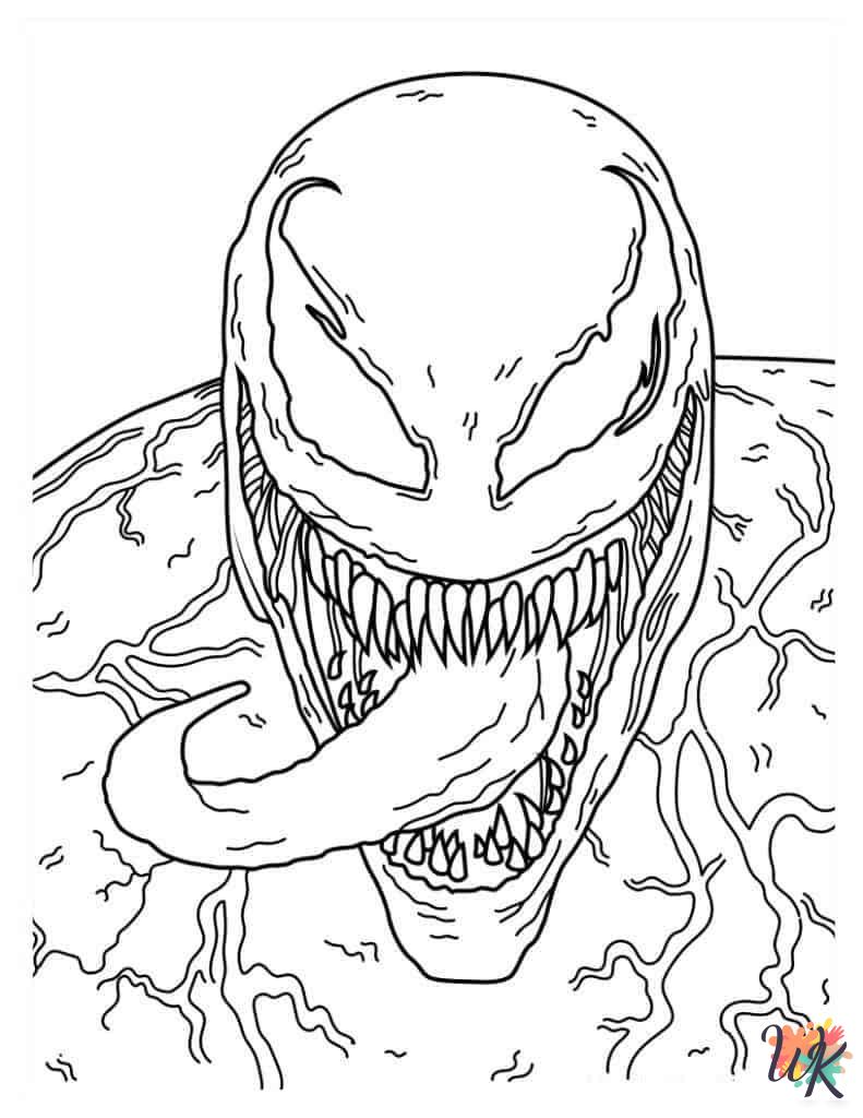 kawaii cute Venom coloring pages