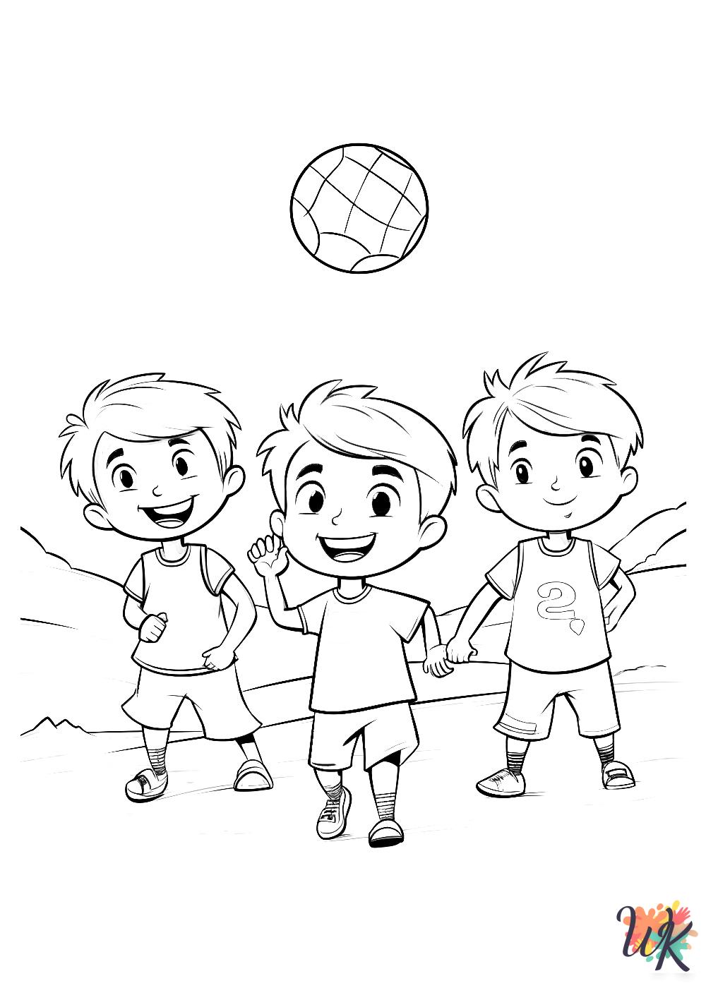 free Volleyball coloring pages for adults