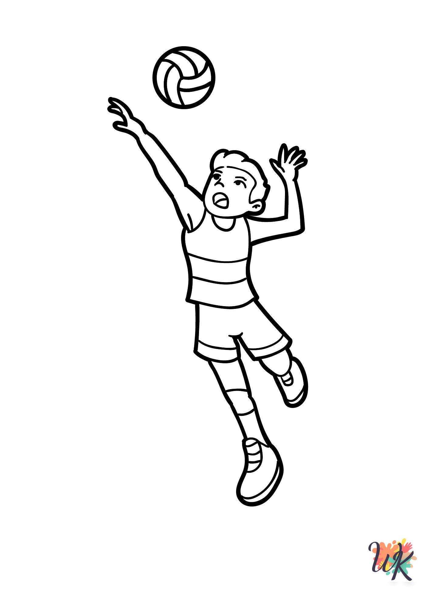 vintage Volleyball coloring pages