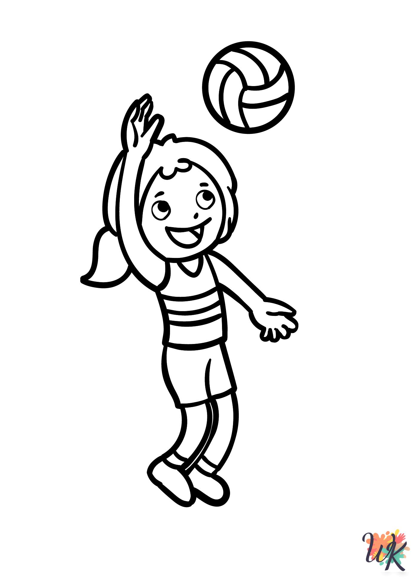 easy Volleyball coloring pages