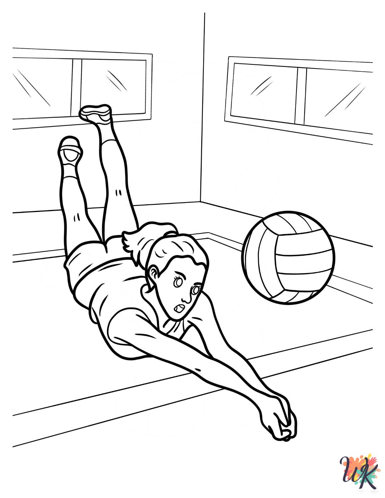 vintage Volleyball coloring pages