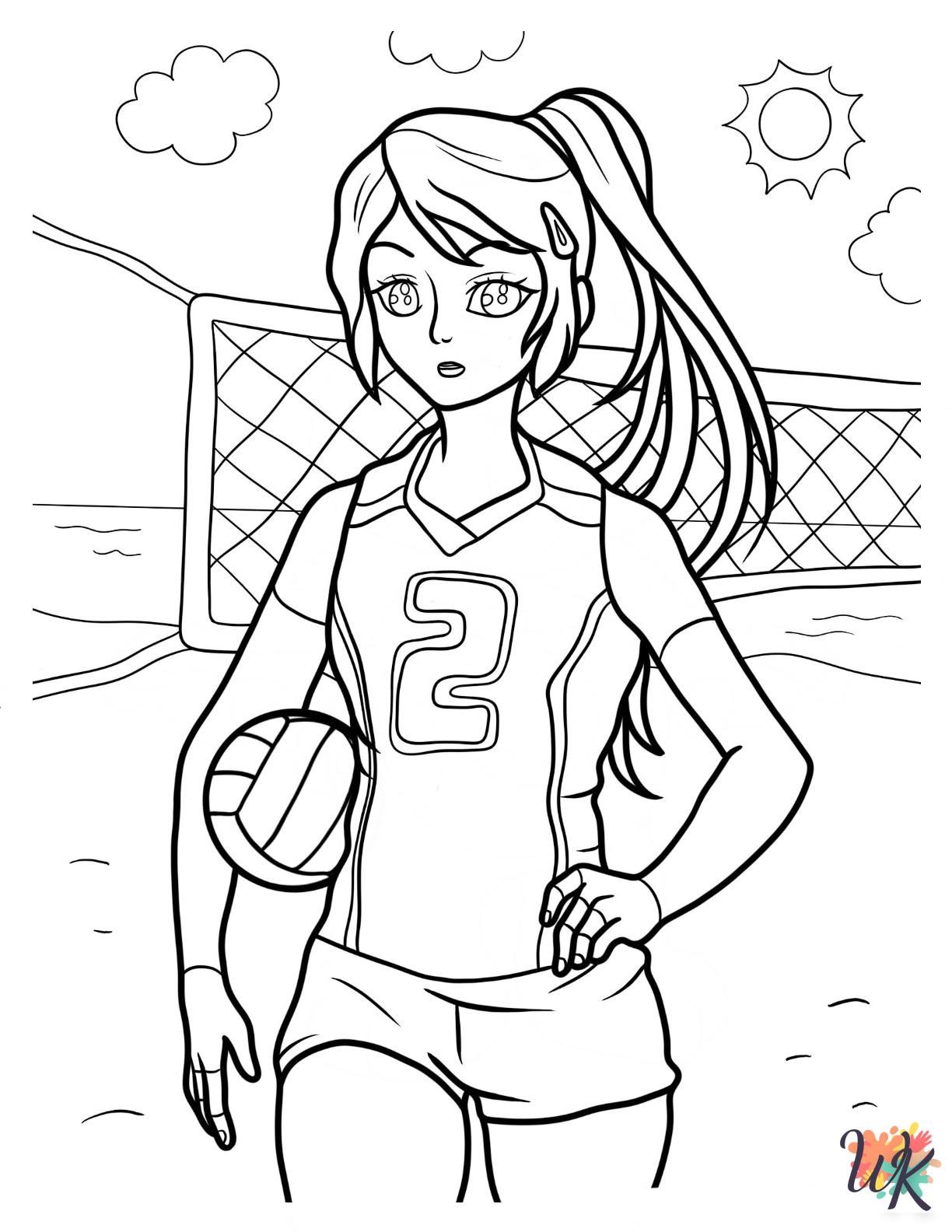 fun Volleyball coloring pages
