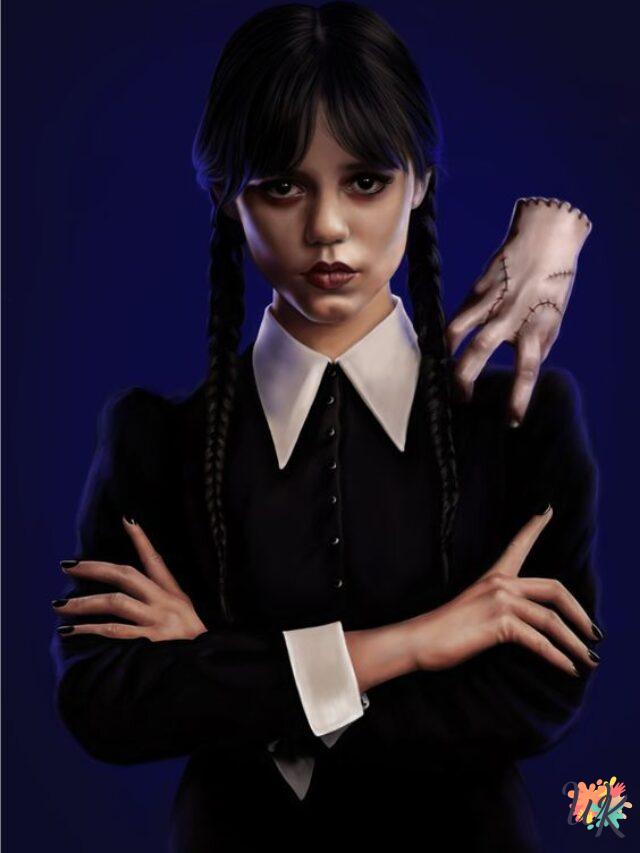 How to Draw Wednesday Addams Coloring Pages for Kids