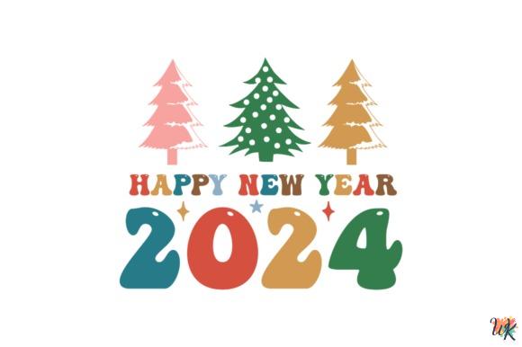 Happy New Year 2024 Coloring Pages 1 Happy New Year 2024 Coloring Pages