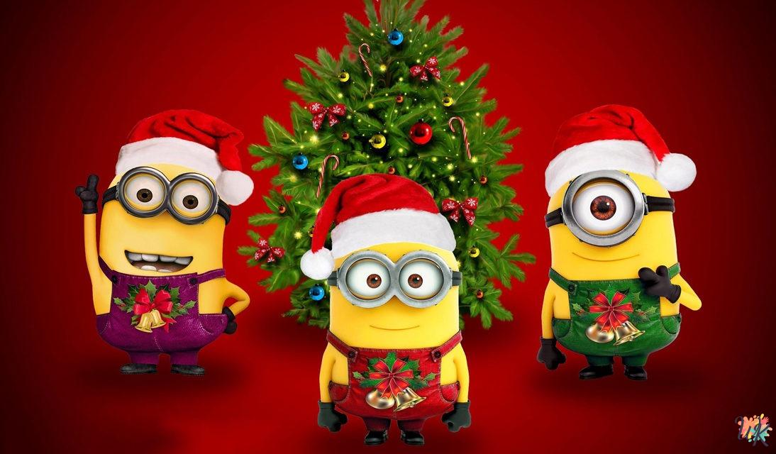 Minion Christmas Coloring Pages