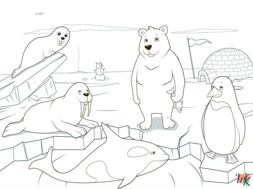 adult coloring pages Arctic Animals