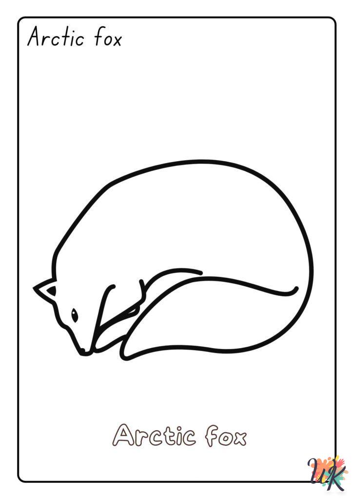 free full size printable Arctic Animals coloring pages for adults pdf