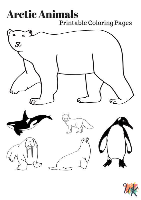 Arctic Animals coloring pages free printable