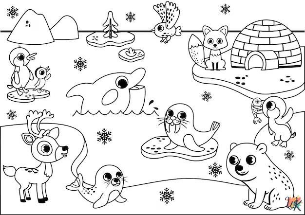 Arctic Animals coloring pages for kids