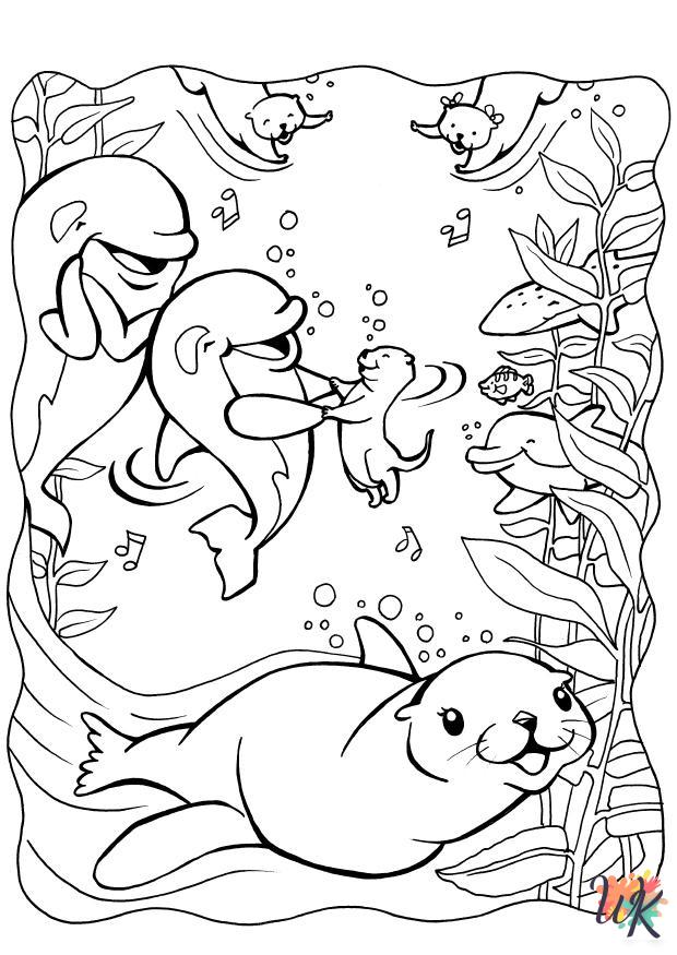 grinch cute Arctic Animals coloring pages