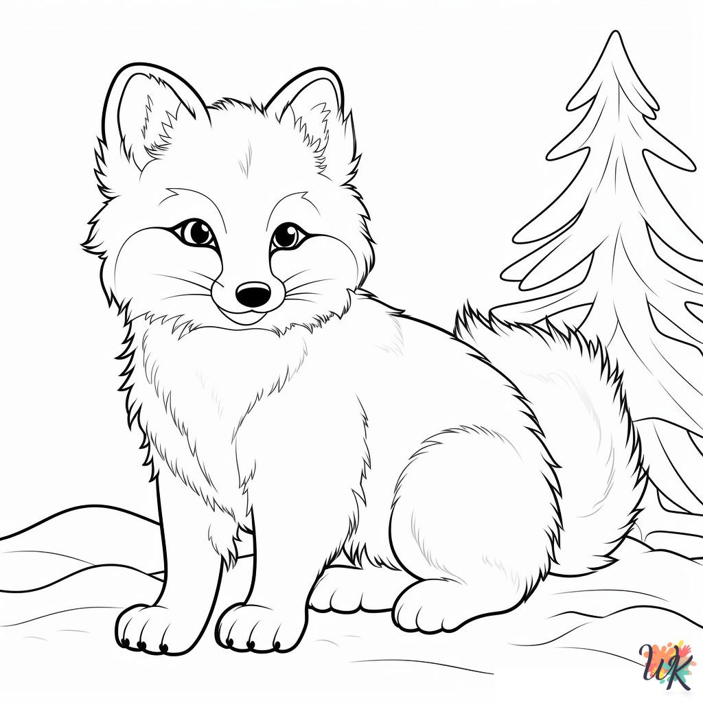 Arctic Animals coloring pages for adults easy