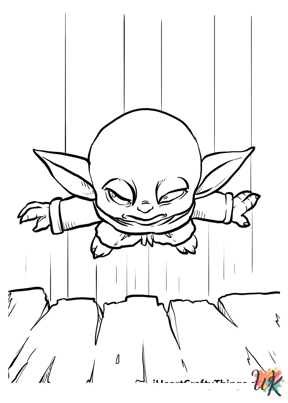 Baby Yoda Coloring Pages 10