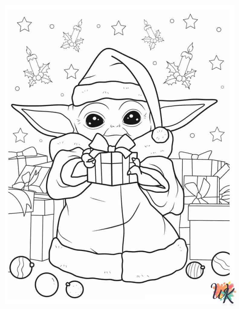 Baby Yoda free coloring pages