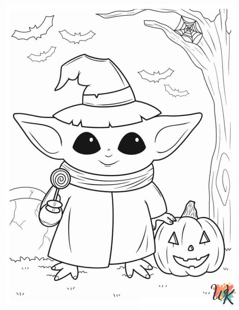 coloring pages printable Baby Yoda