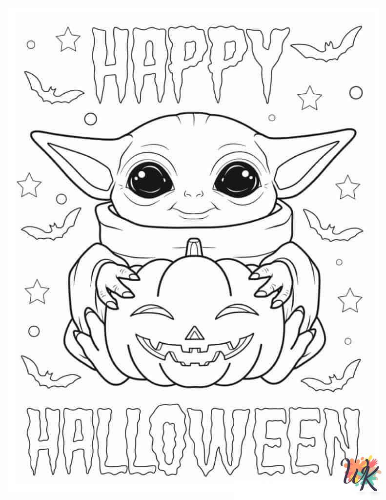 coloring pages for Baby Yoda