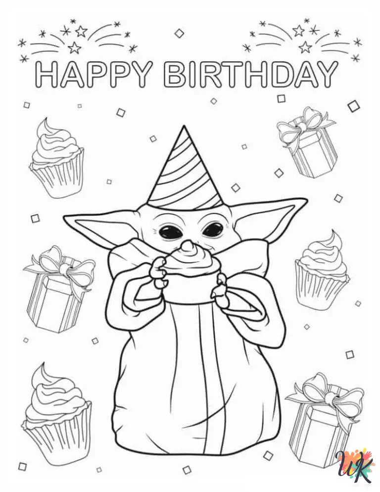 39 Baby Yoda Coloring Pages - Fun For Kids | ColoringPagesWK