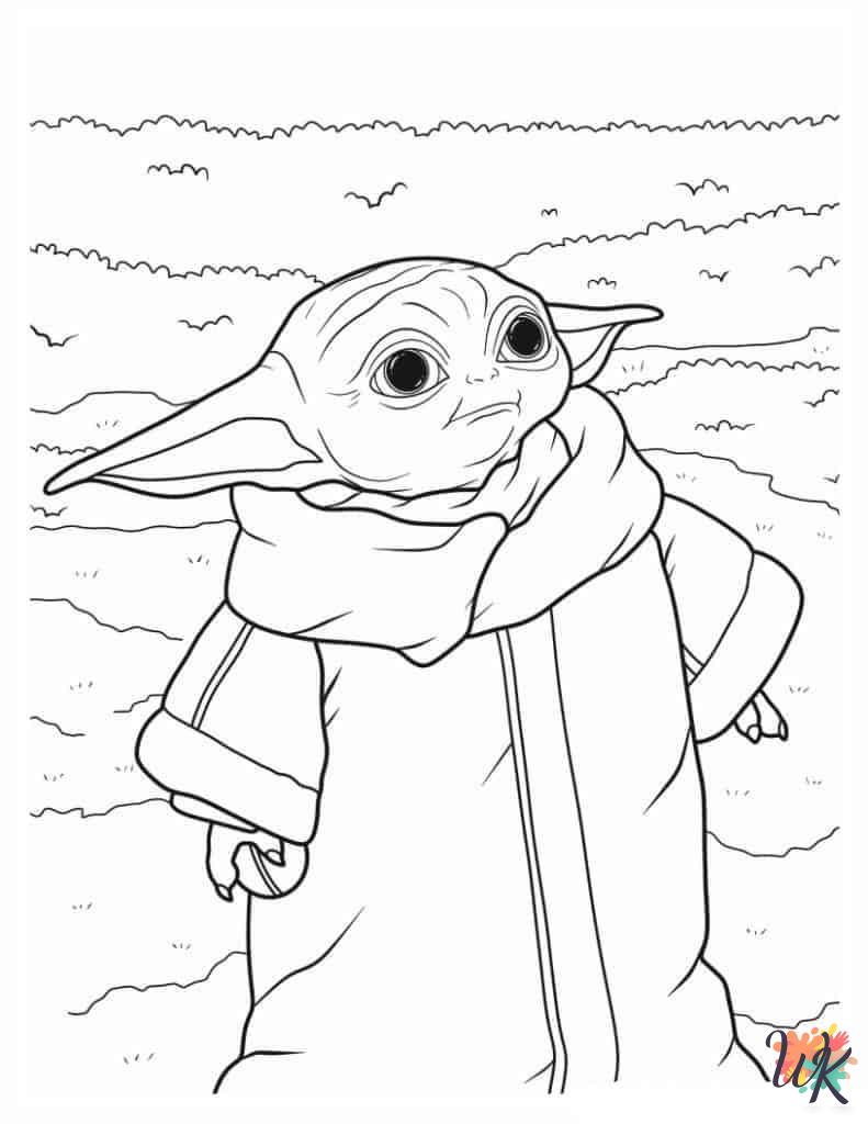 free printable coloring pages Baby Yoda