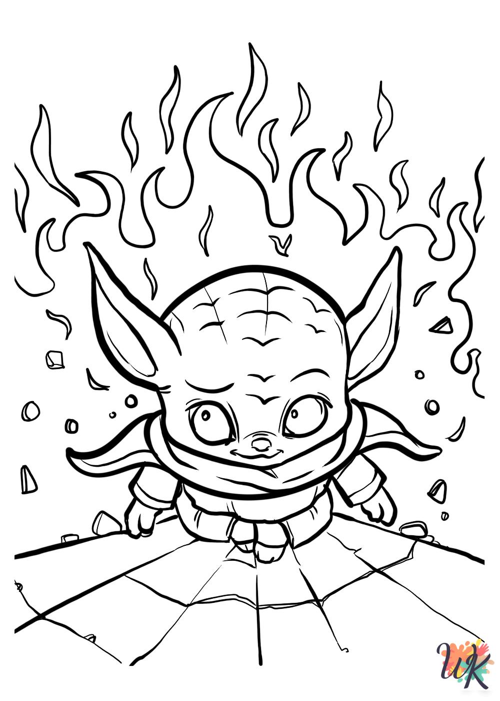 Baby Yoda coloring pages printable