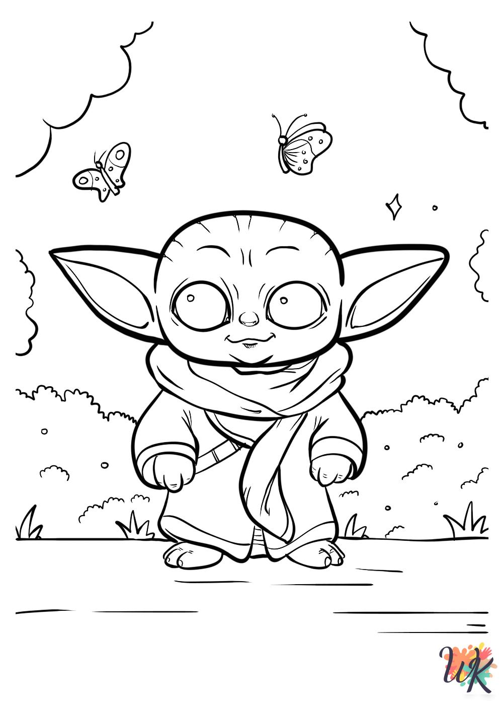 free Baby Yoda coloring pages printable