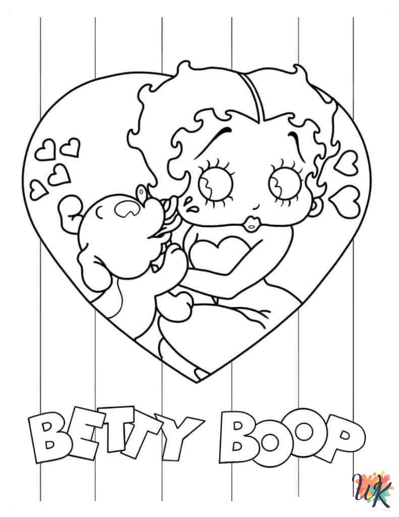 Betty Boop printable coloring pages