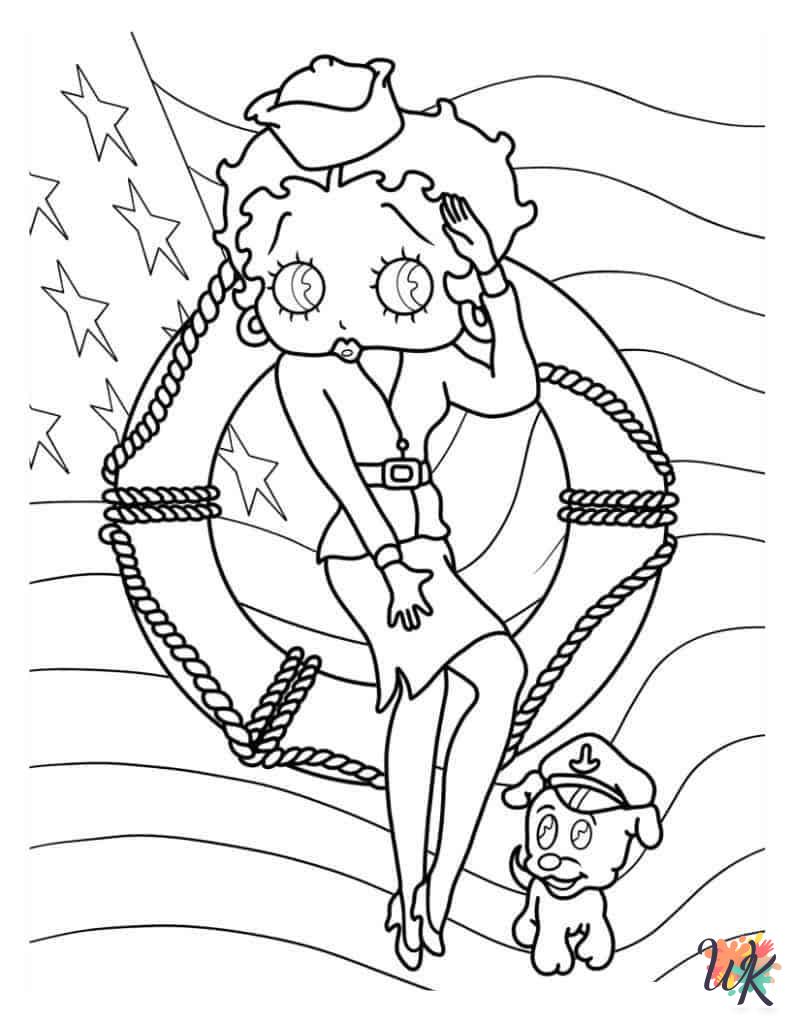 Betty Boop coloring pages printable