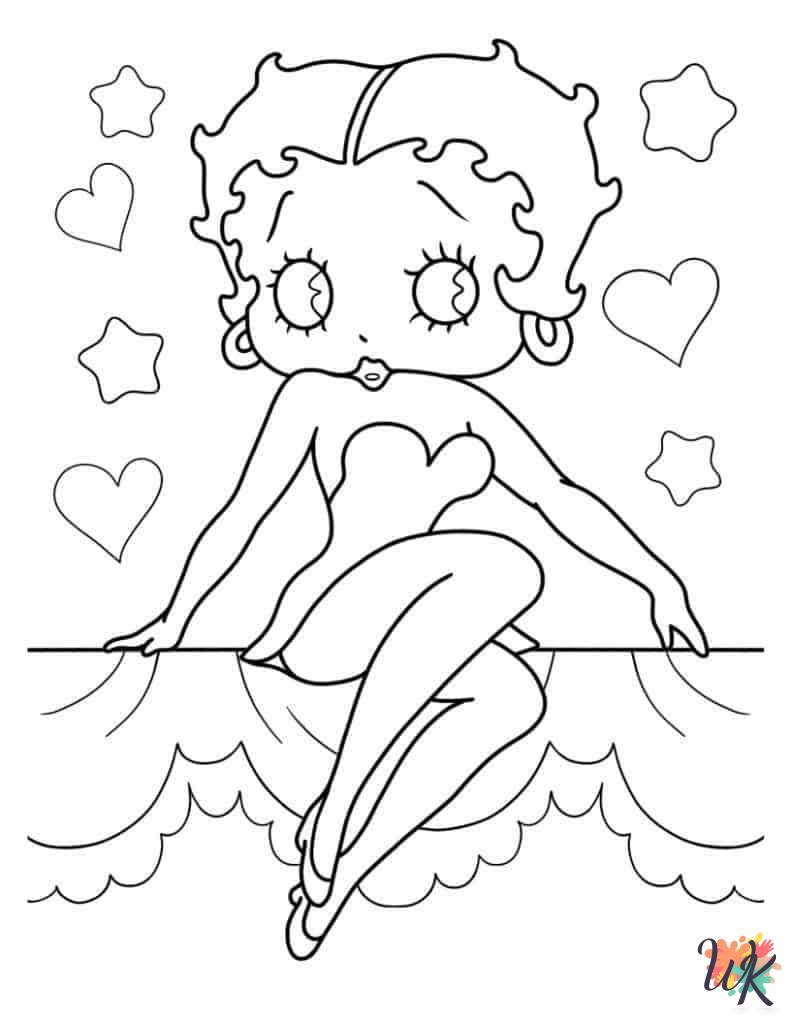 Betty Boop coloring pages printable free