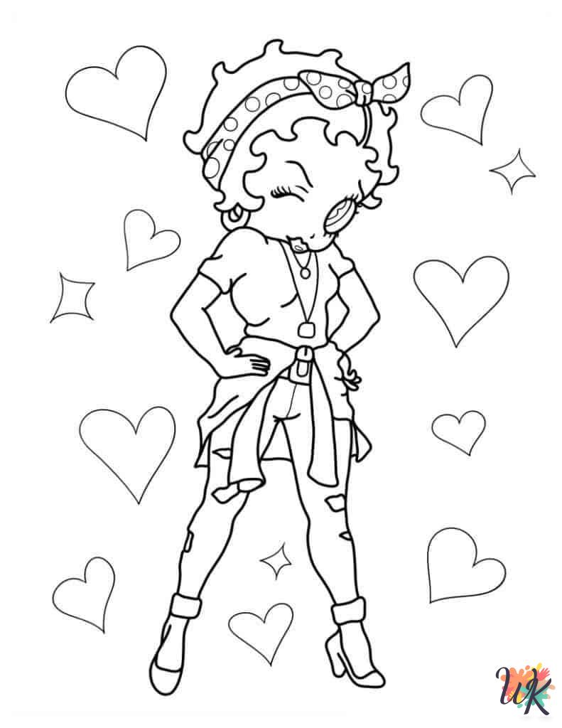 merry Betty Boop coloring pages
