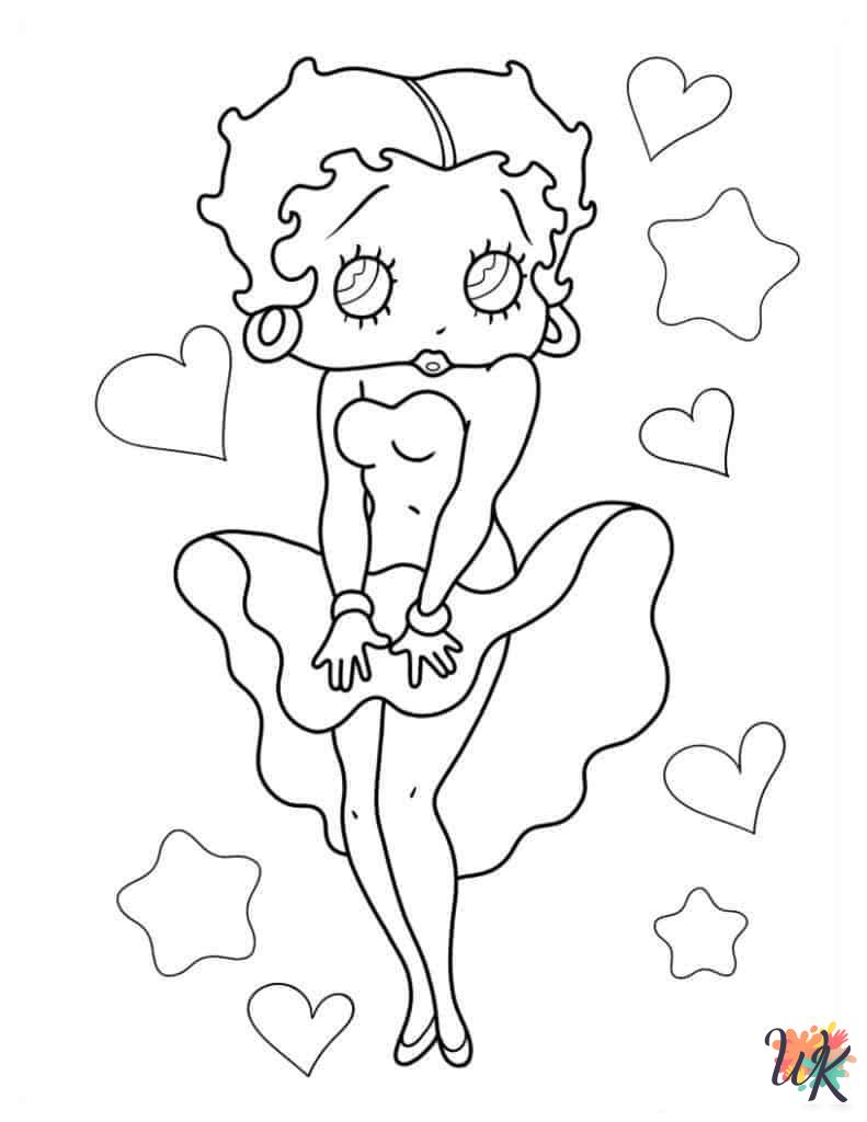 cute Betty Boop coloring pages